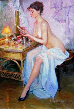Hermosa Chica KR 013 Impresionista desnuda Pinturas al óleo